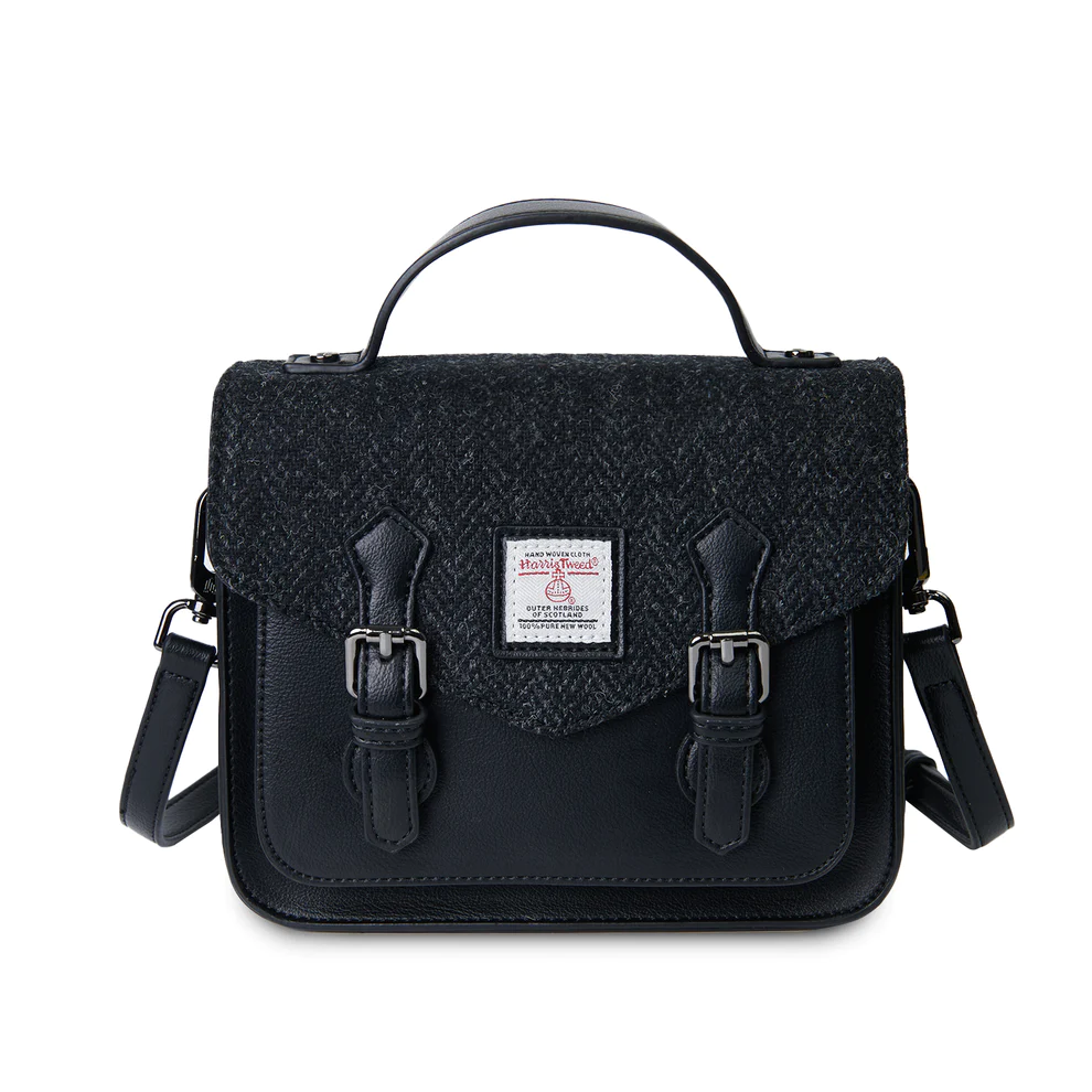 Islander® The Calton Satchel - Bolso Para Mujer Con HARRIS TWEED - Pequeño Y Mediano, Pink And