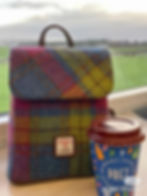 Thumbnail: Harris Tweed 'Tummel' Multi Colour Tartan Mini Backpack