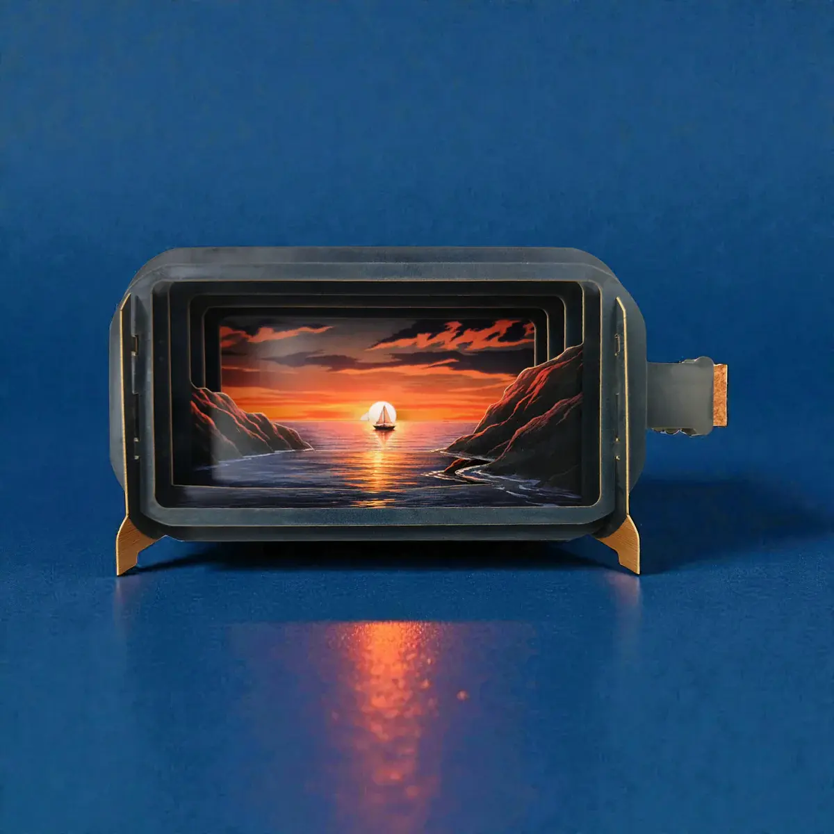 3D Message In a  Bottle Card-Sunset Sailing