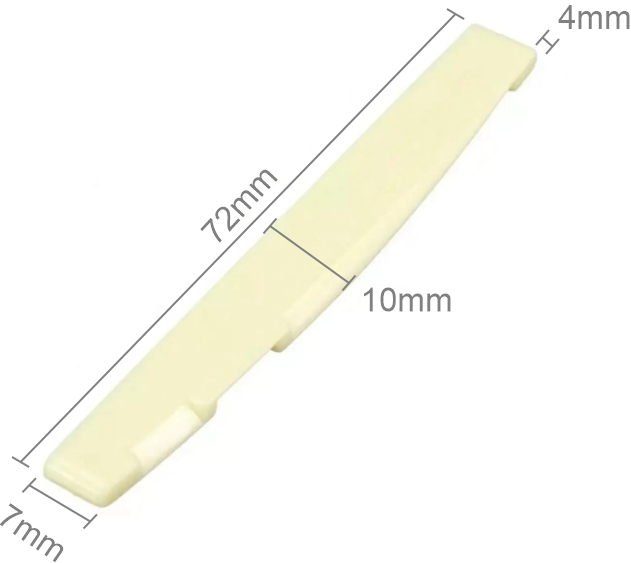 Miniatura: Rastilho Plastico Violão Aço Moldado 74mm Alice A026C