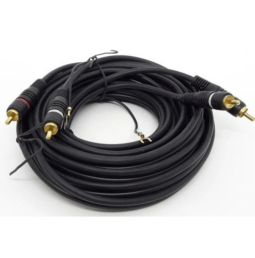 Miniatura: Cabo Automotivo Profissional 2 RCA x 2 RCA C/ Terra 5m 6mm