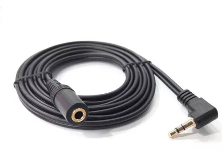 Miniatura: Cabo Extensor P2 90° Macho e P2 Fêmea MXT 1,8m Plug Dourado