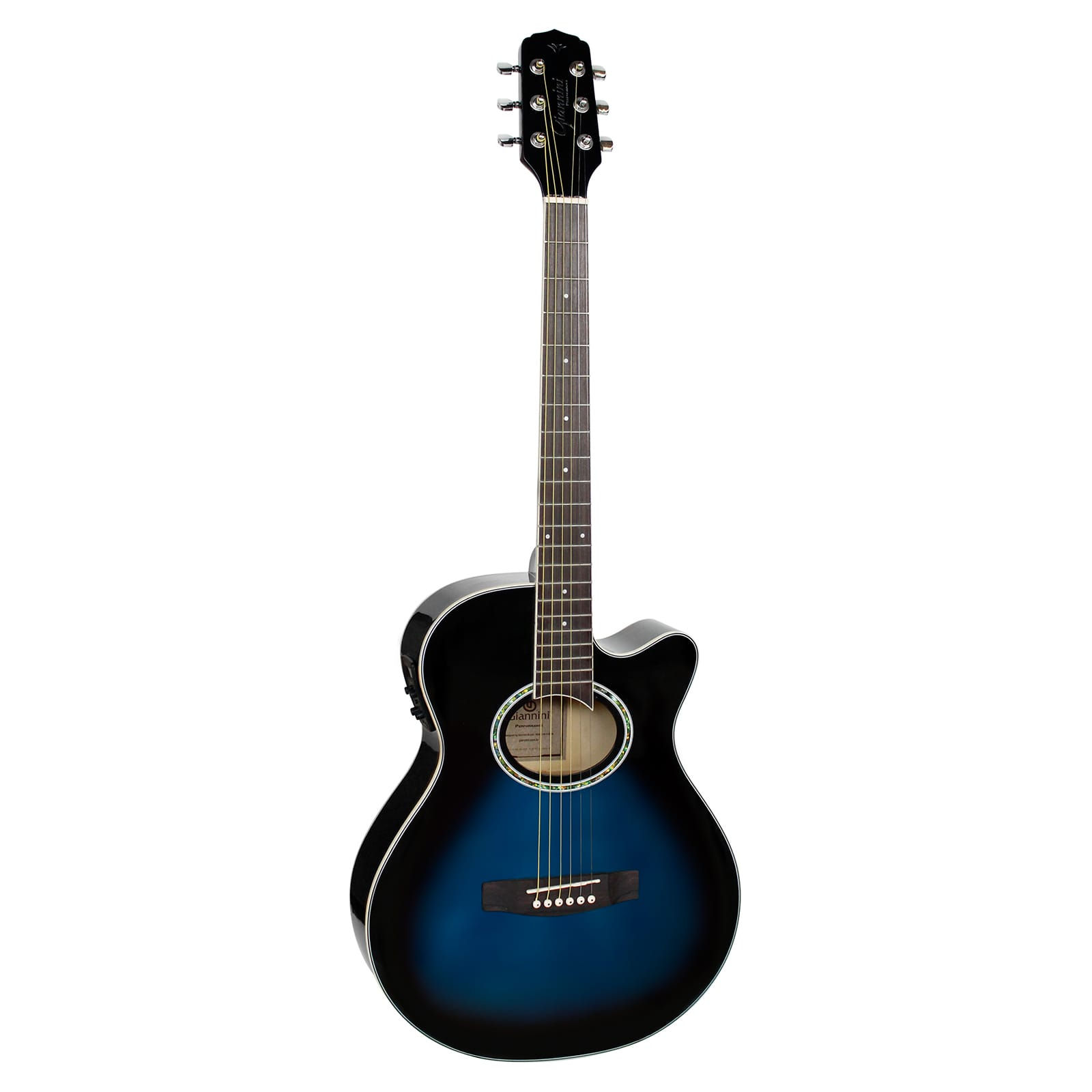Violão Aço Eletroacústico Giannini Performance GSF-1D CEQ Dark Blue Burst (DBB)