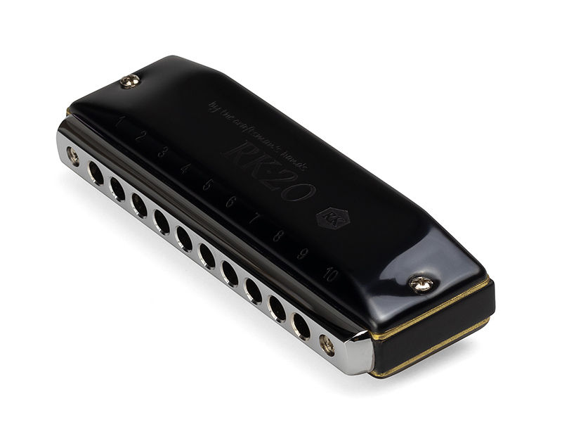 Miniatura: Gaita De Boca Diatônica Hering RK 20 Black Madeira SHG RK203