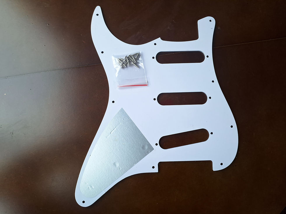 Miniatura: Escudo Guitarra Strato Branco Perolizado SSS 3 Camadas Wave NST02-111/PW