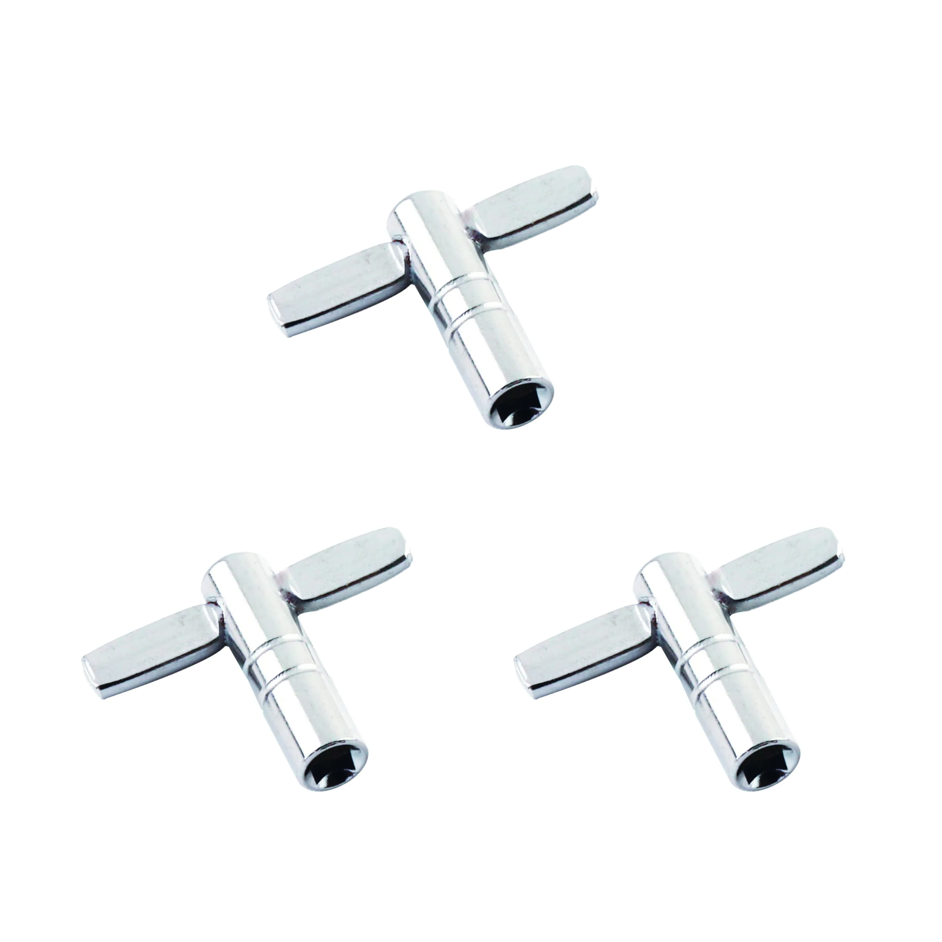 Kit 3 Chaves de Afinação Bateria Afinador Metal Prateado DK15 Prince