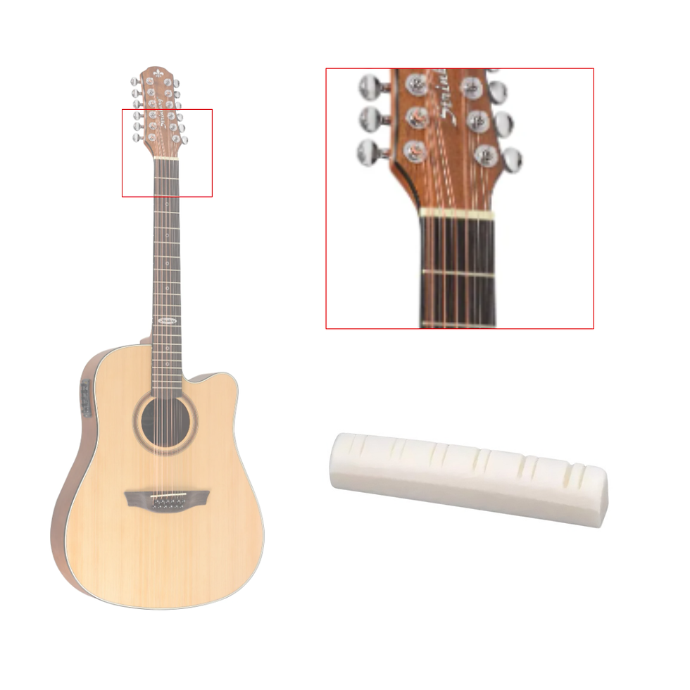 Miniatura: Pestana Osso Moldada Violão 12 Cordas Wave NKP062