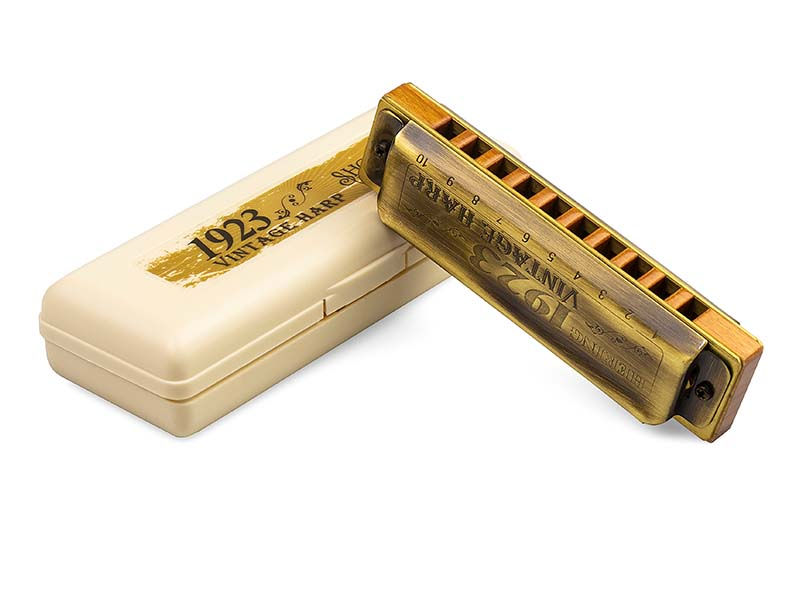 Miniatura: Gaita De Boca Diatônica Vintage Harp Hering 2 Oitavas 1020