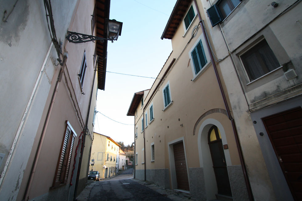 prospetto laterale con terrazza