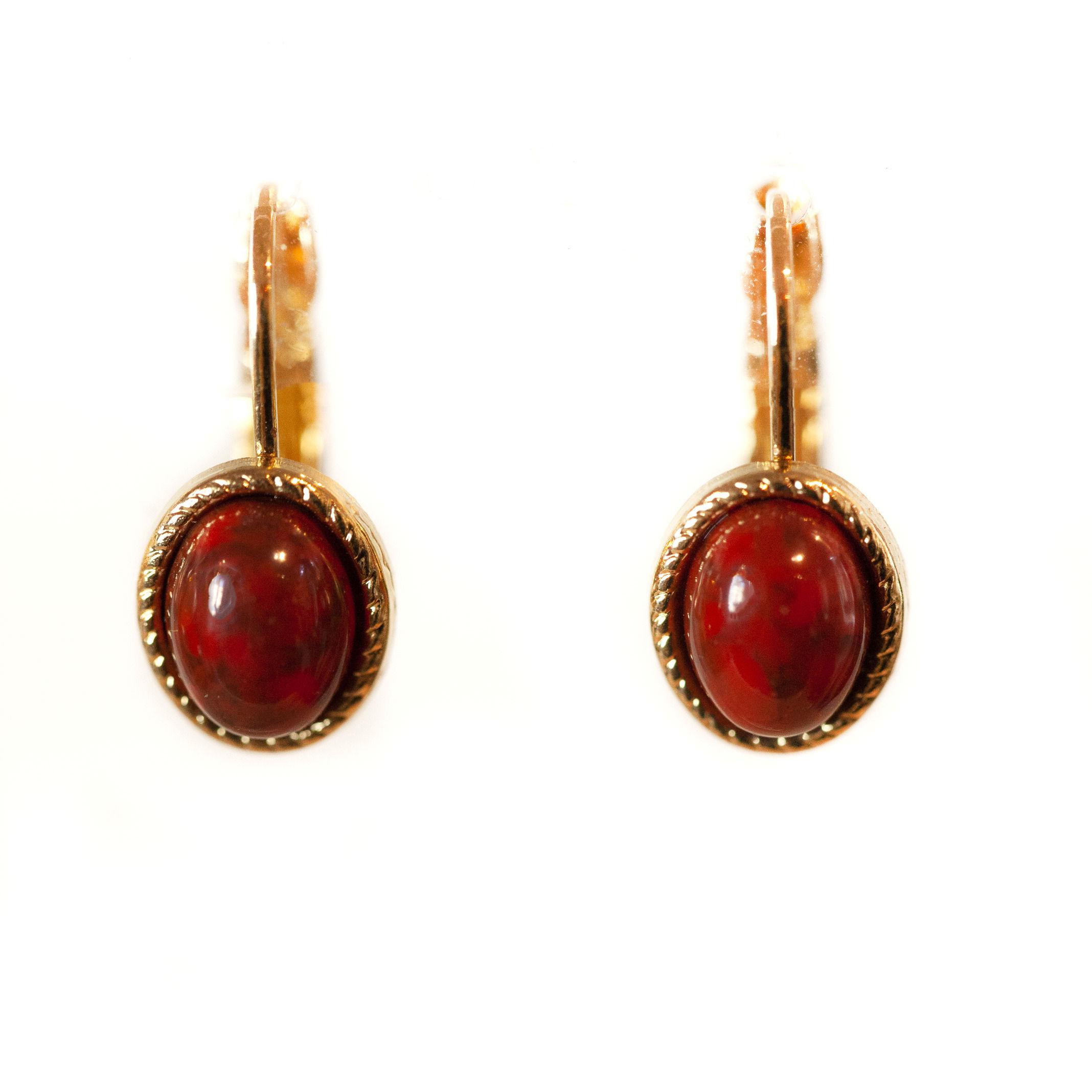 Boucles Victorine bordeaux marbré