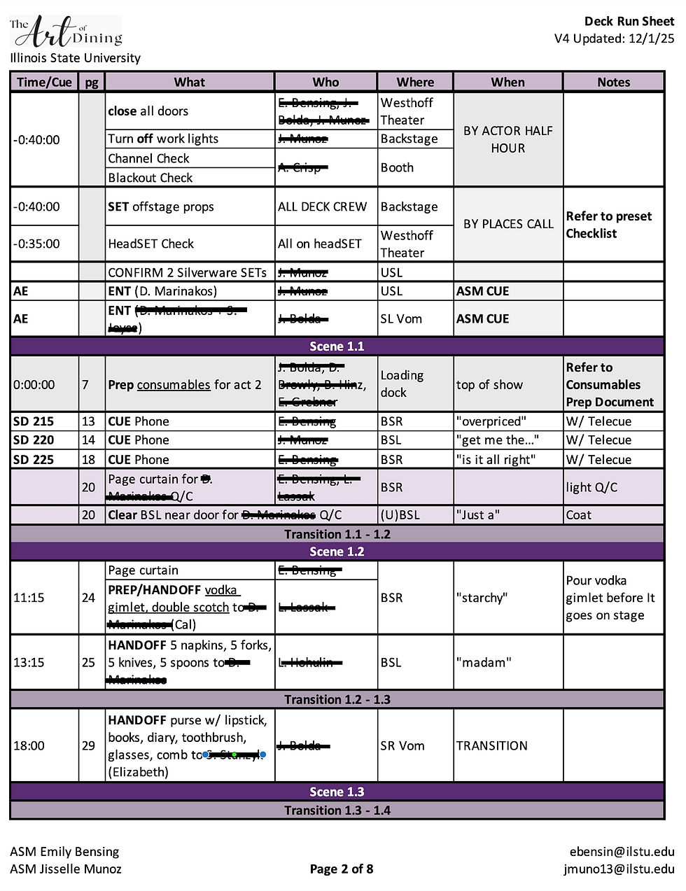 AoD Run Sheet Ex. 2