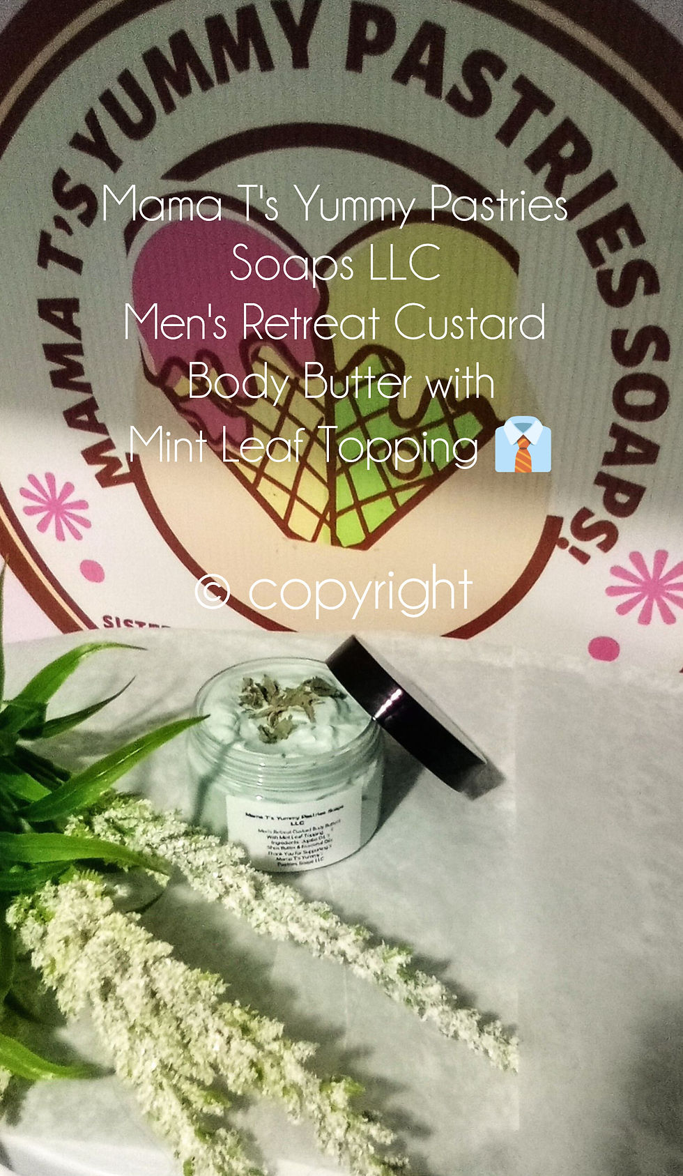 Men's Retreat Custard Body Butter with Mint Leaf Topping