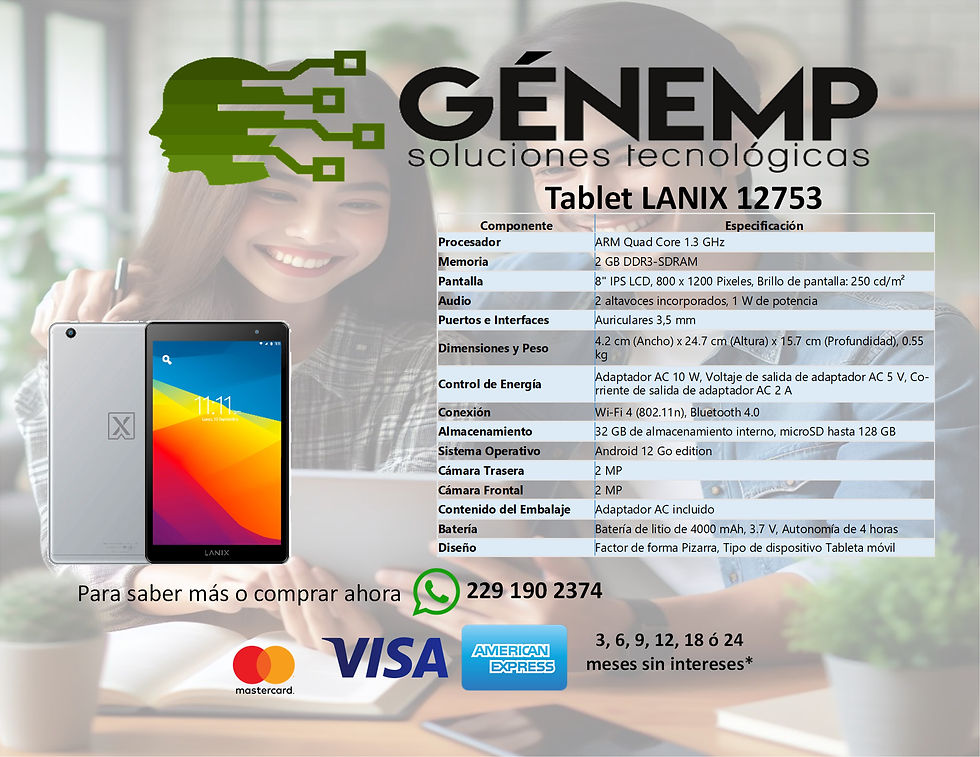 Miniatura: Tablet LANIX 12753