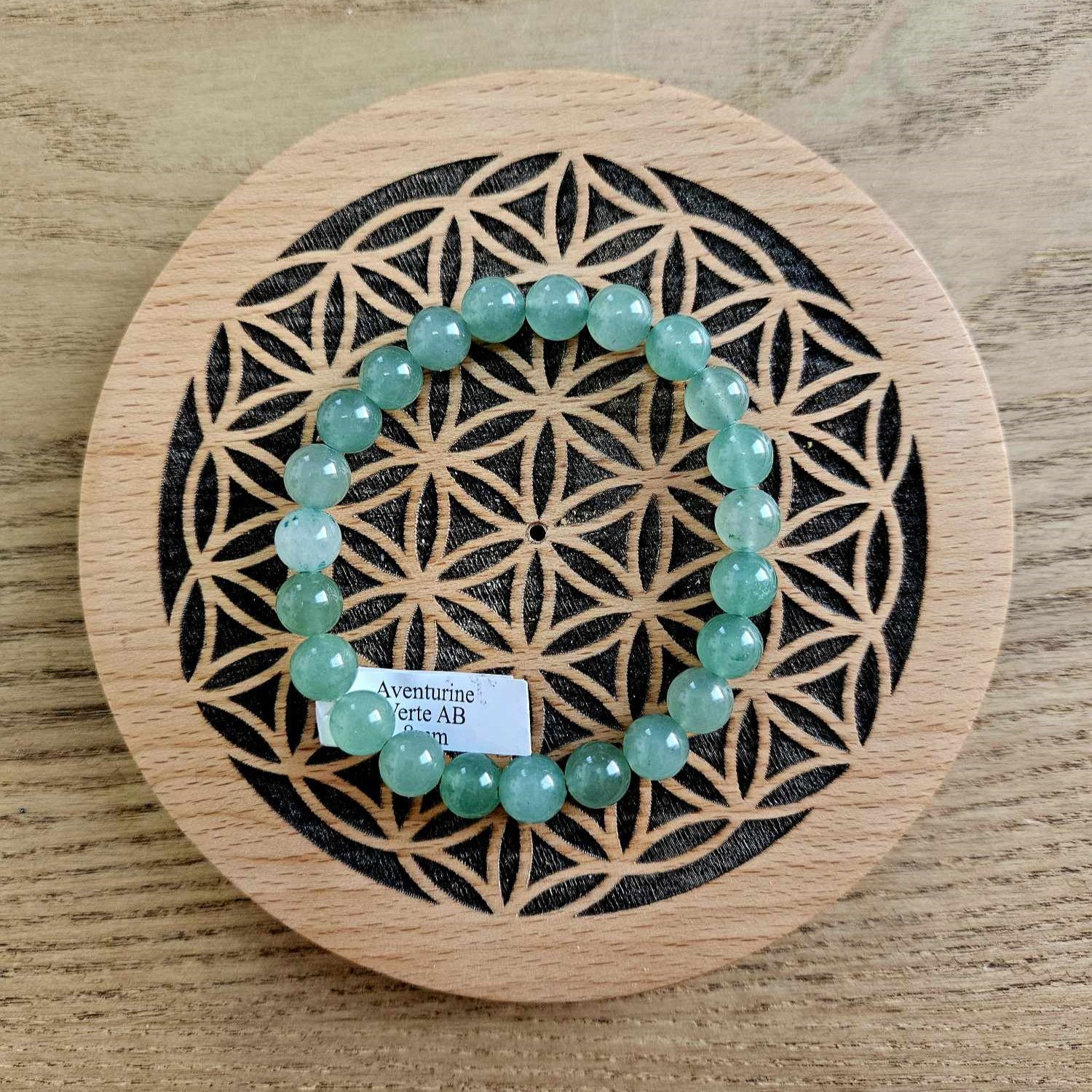 Bracelet Aventurine verte ~ 8 mm