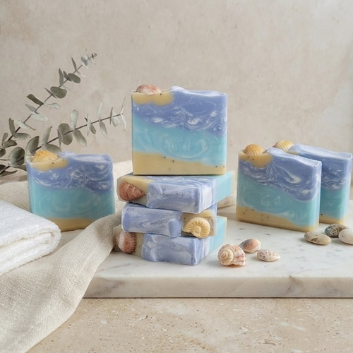 MARINE'S SOAP & GEL EX セット Beach Days Soap – Handmade Seaweed & Juniper Soap with Fresh