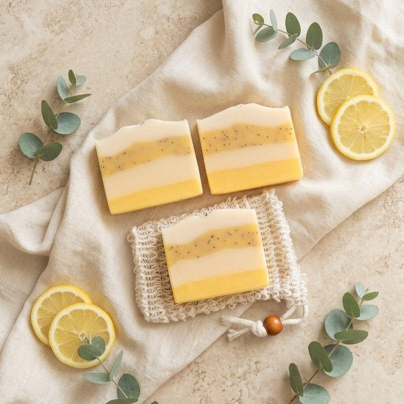 Thumbnail: Lemon, Lemongrass & Poppy Seed Cold Process Soap
