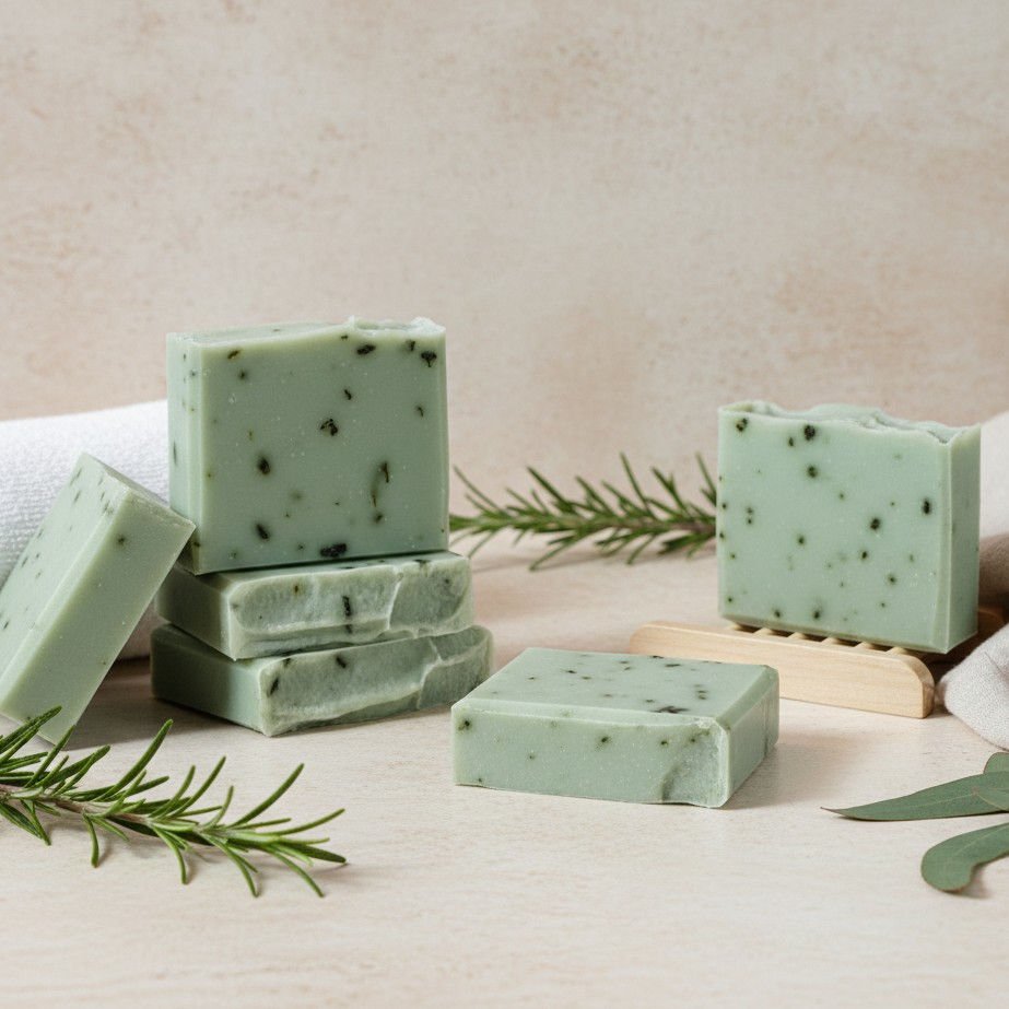 Thumbnail: Handmade Herbal Soap Bars | Rosemary and Thyme.