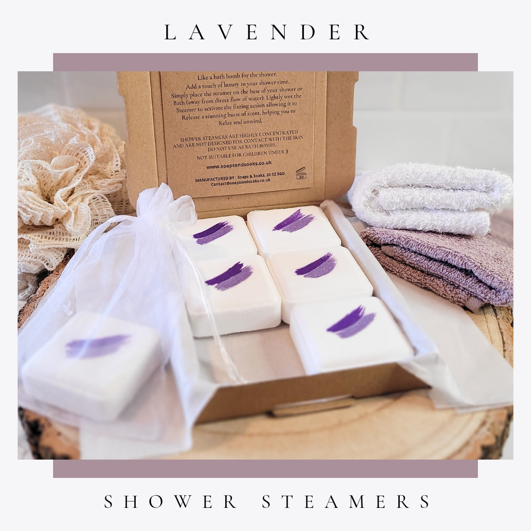 Aromatherapy shower steamers | Lavender essential oil.