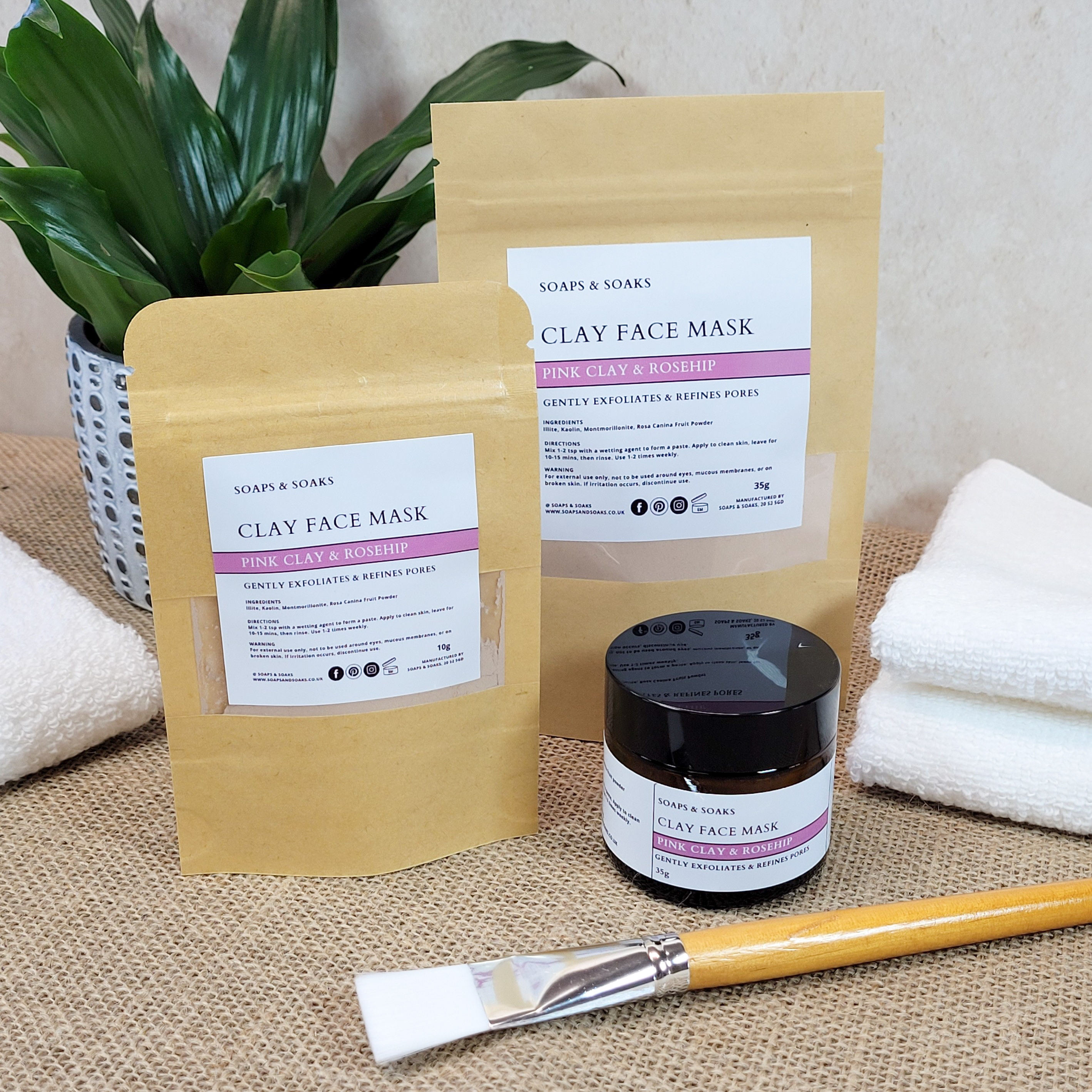 Clay Face Mask | Pink Clay and Rosehip. 