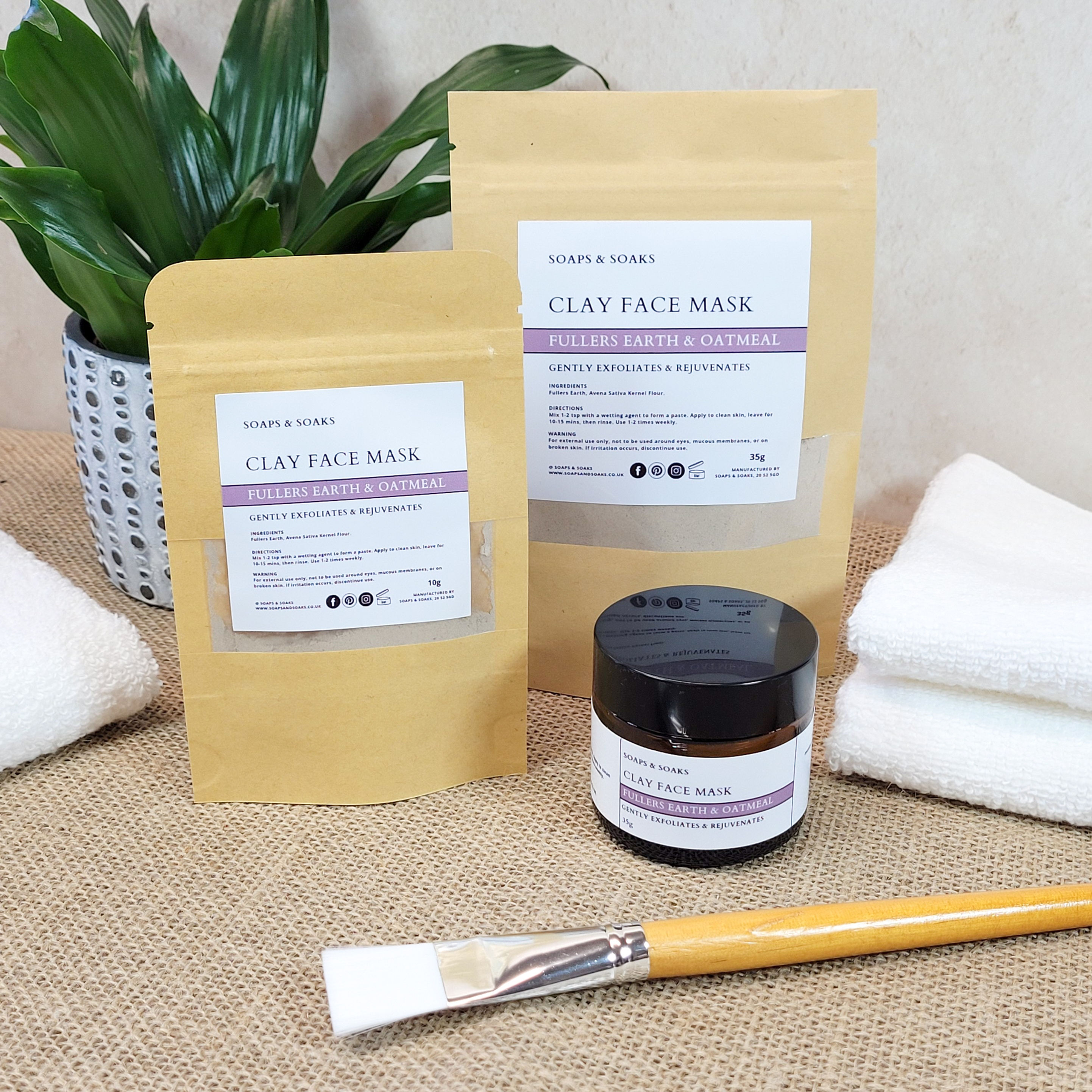 Fullers Earth and Oatmeal Face Mask. 