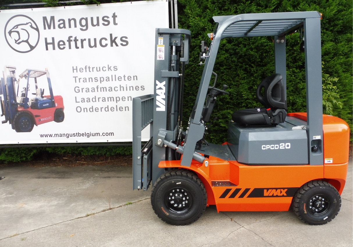 vmax 2 ton triplex mast met sideshift