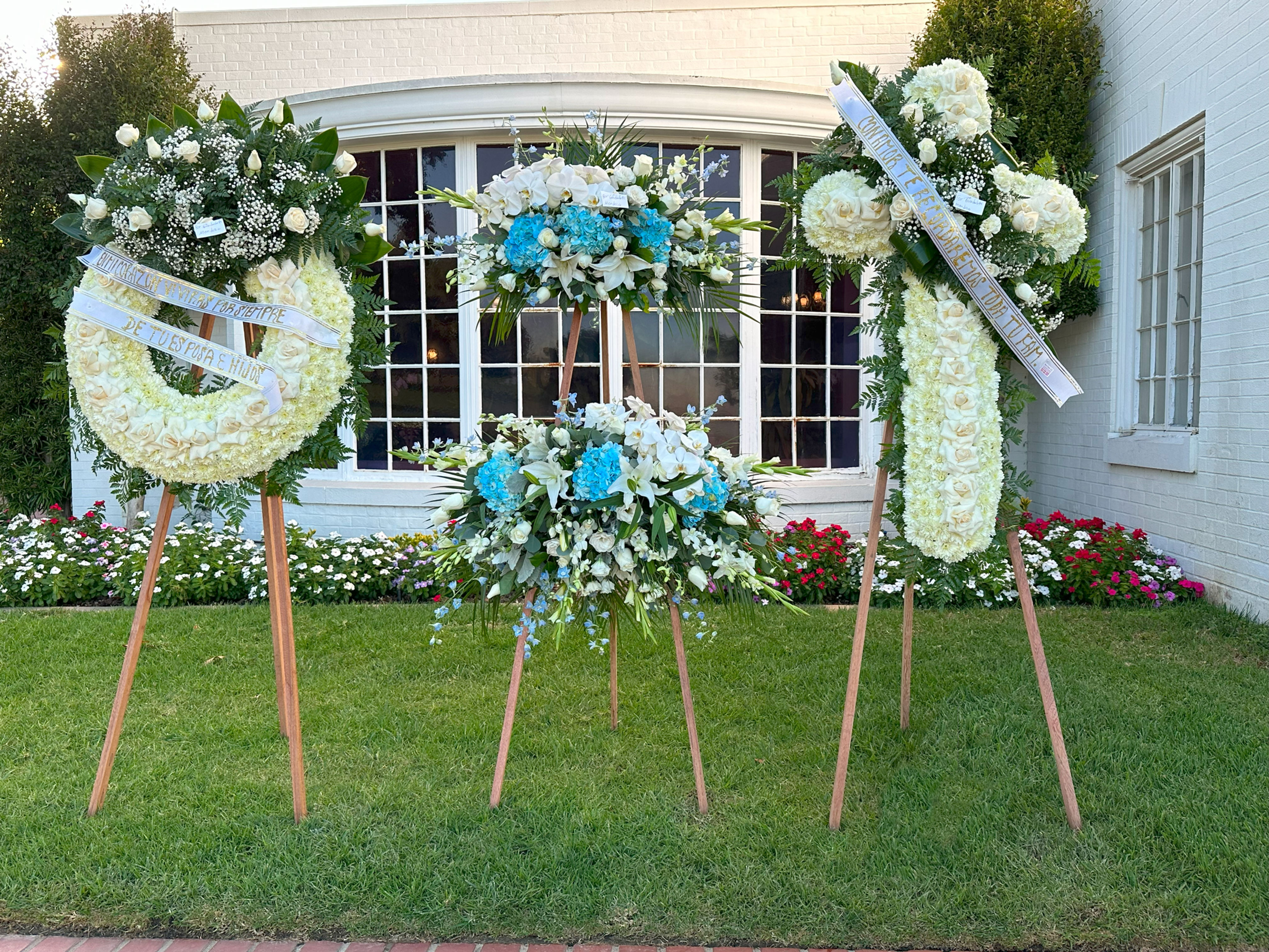 three peice funeral packet with picture frame