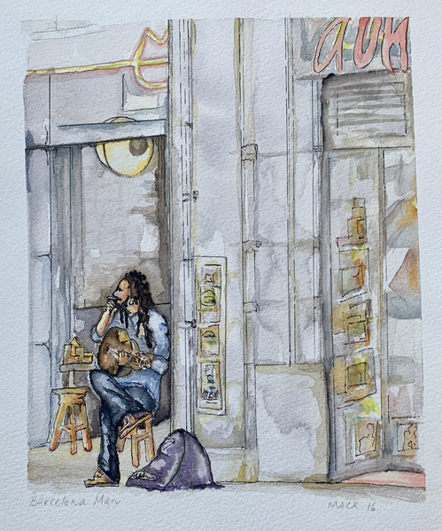 Barcelona Man - Lisa Mack Art
