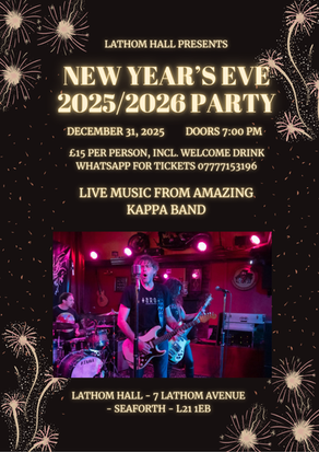 New Year's Eve gig at Lathom Hall