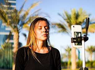 Alex - Reem Island Photoshoot - Meditation seat - Phone camera - Park