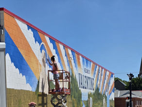 Progress on Valentine Mural