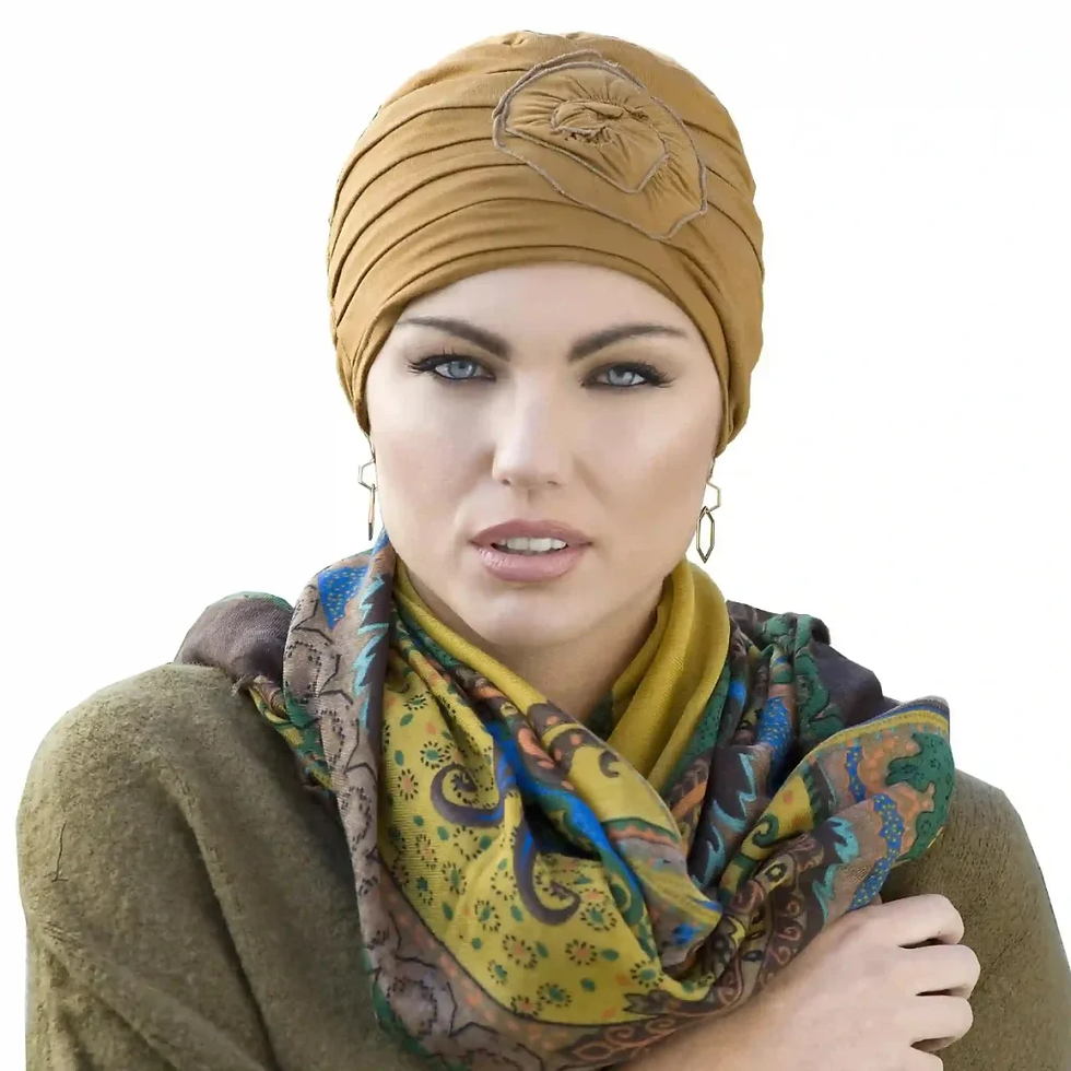 Thumbnail: Primrose Soft Cotton Chemo Hat camel