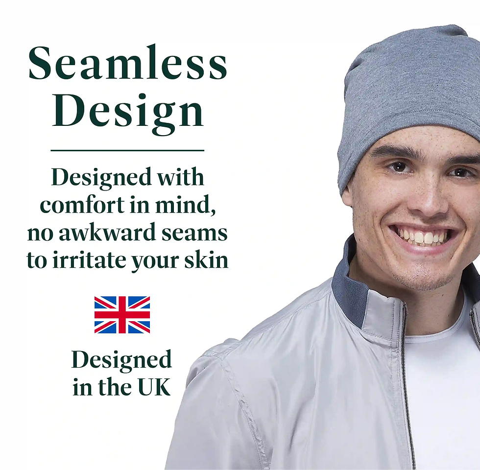 Thumbnail: Connor Unisex Chemo Hat blue worn by man