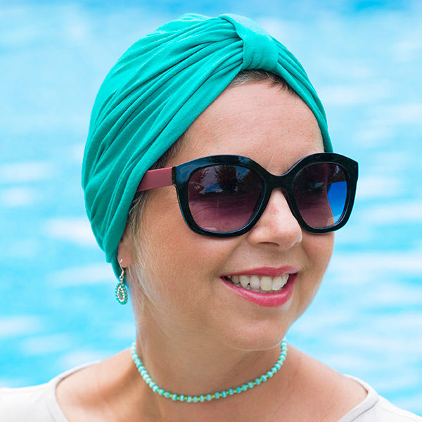 Lucy Bamboo Chemo Turban turquoise