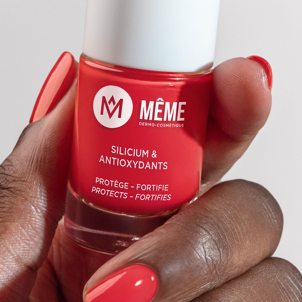 Thumbnail: MEME silicon nail polish coral on darker skin
