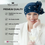Thumbnail: Navy with white polka dot head scarf with premium quality information
