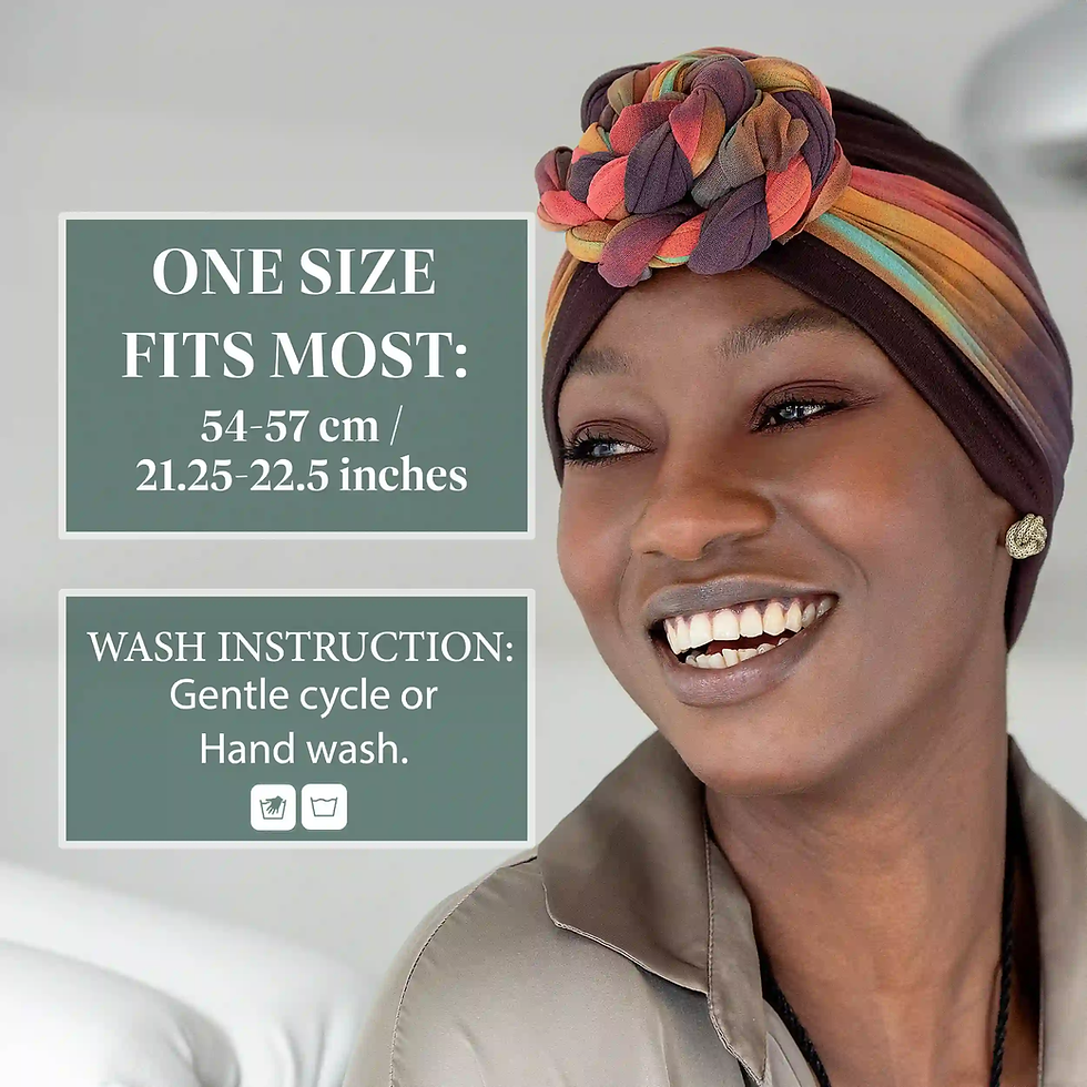 Thumbnail: Daisy Grace Golden Fire Easy-Tie Chemo Headscarf