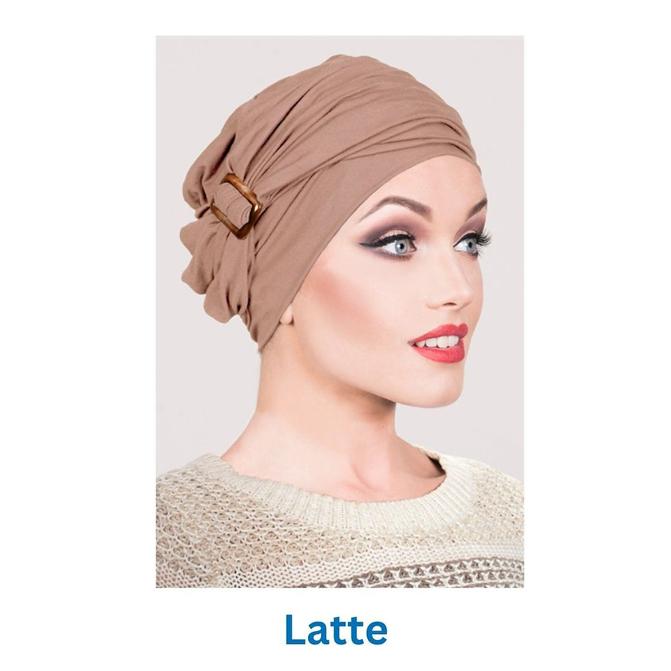 Thumbnail: latte light brown chemo headwear