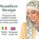Thumbnail: Yanna White Golden Chain Bamboo Easy-Tie Chemo Headscarf