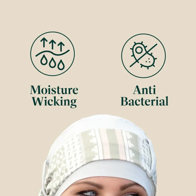 Thumbnail: Yanna Ivory Green Aloe Easy-Tie Chemo Headscarf