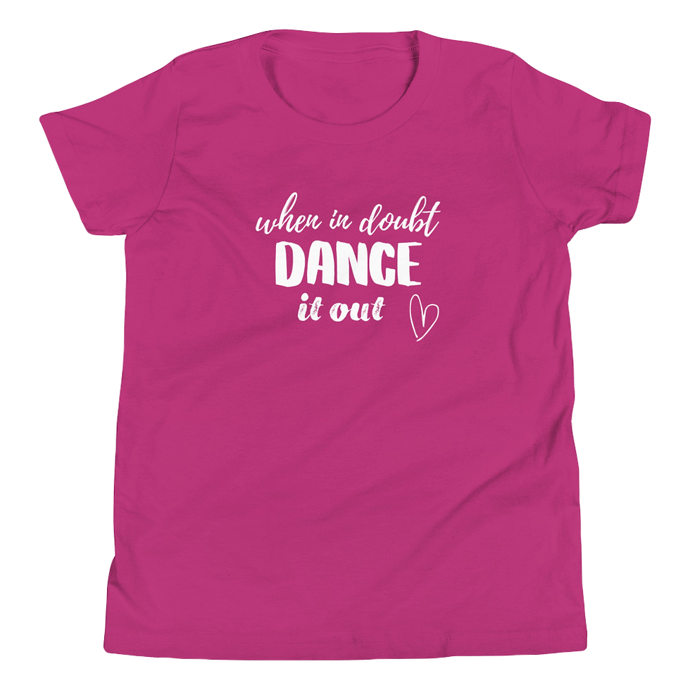 Thumbnail: Youth Short Sleeve T-Shirt - When in doubt dance it out