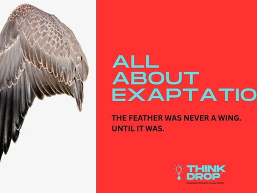 THINKDROP #39 — All About Exaptation. The Feather Was Never a Wing. Until It Was. By Pierre Stanghellini