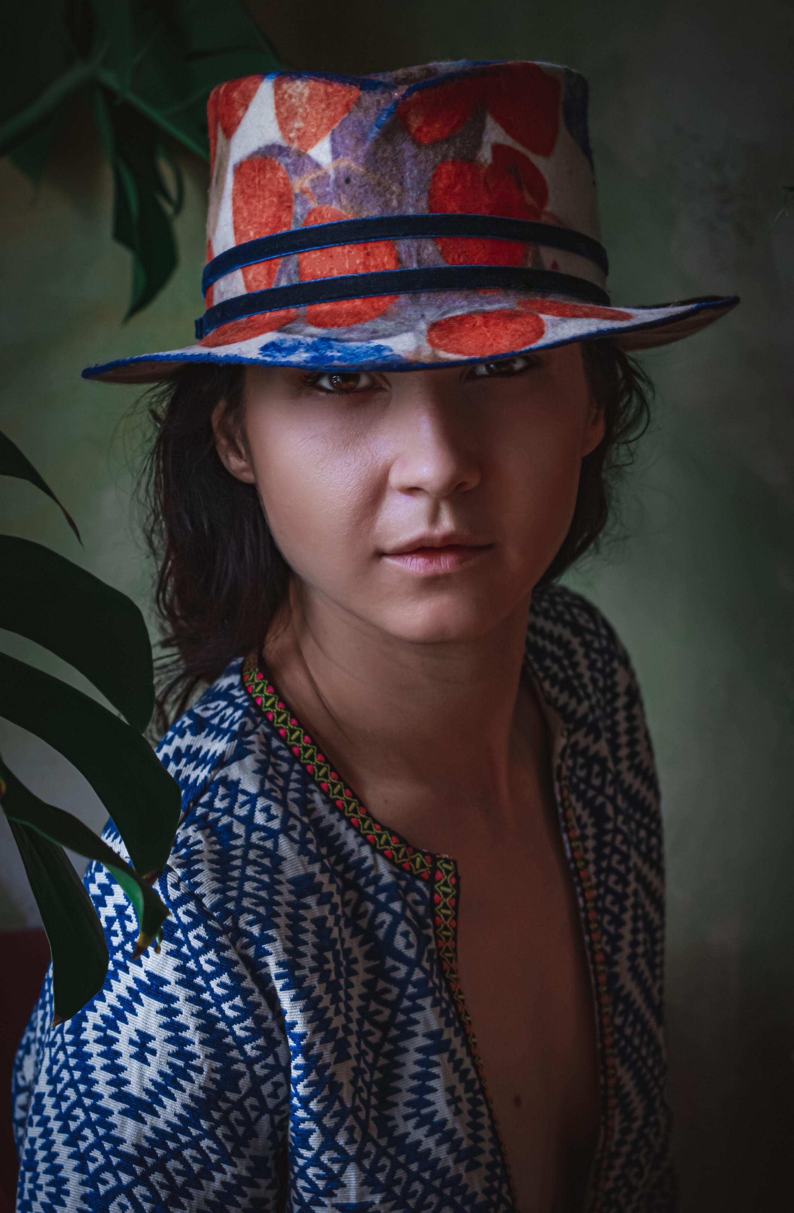 Vlnený klobúk - Modráčik