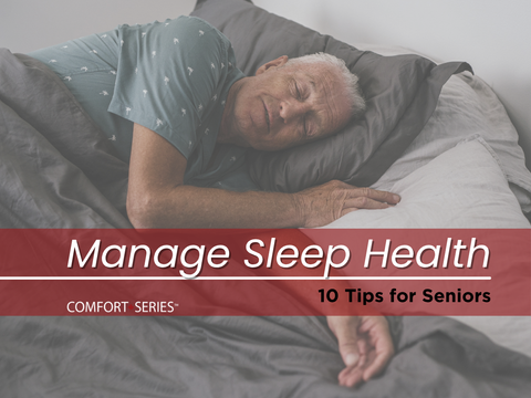 A senior man sleeping