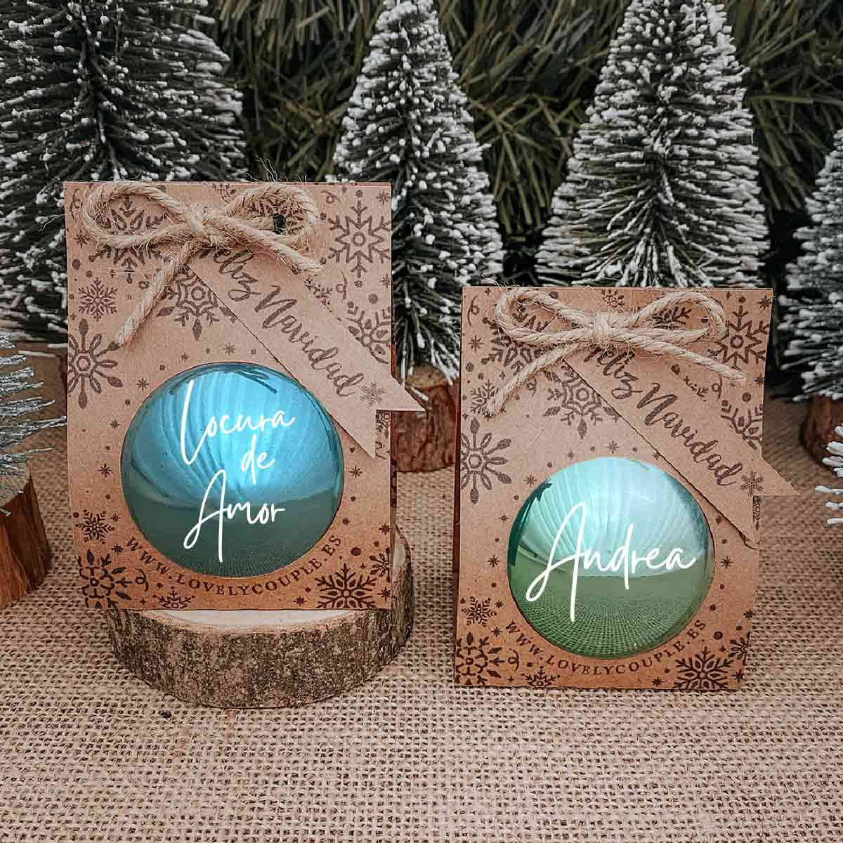 Verde bola de navidad personalizada