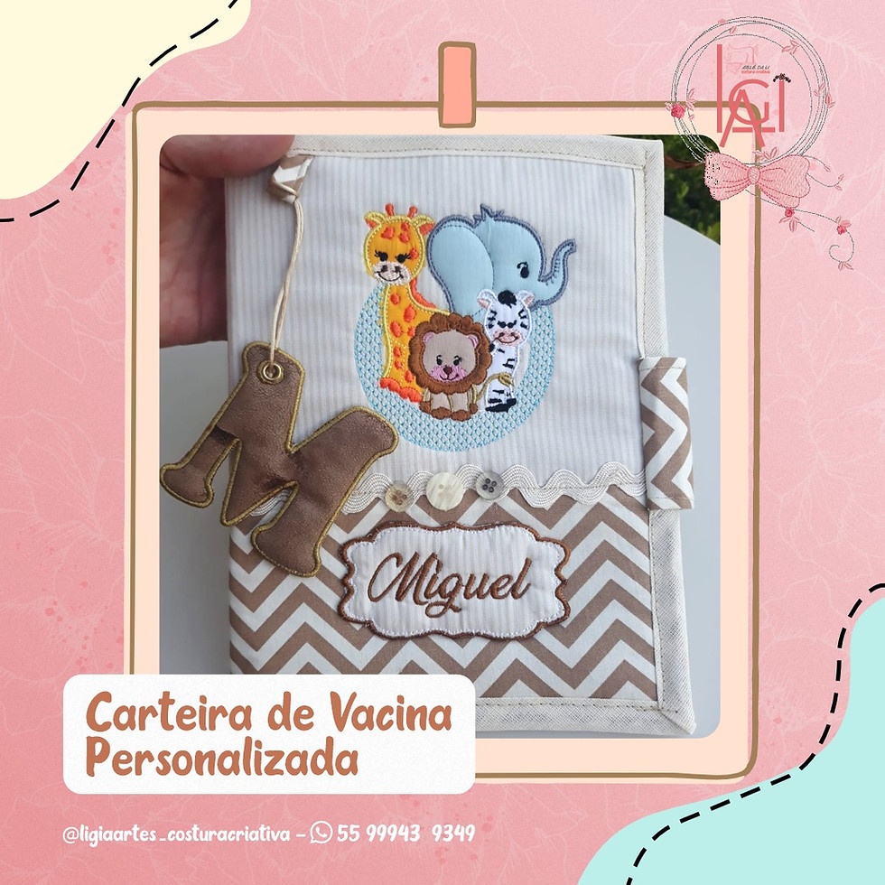 Miniatura: Porta documentos)capa caderneta de vacinação 