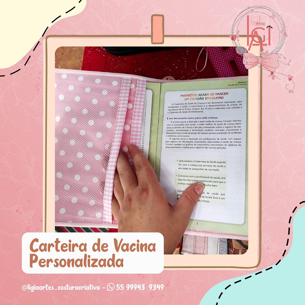 Miniatura: Porta documentos)capa caderneta de vacinação 