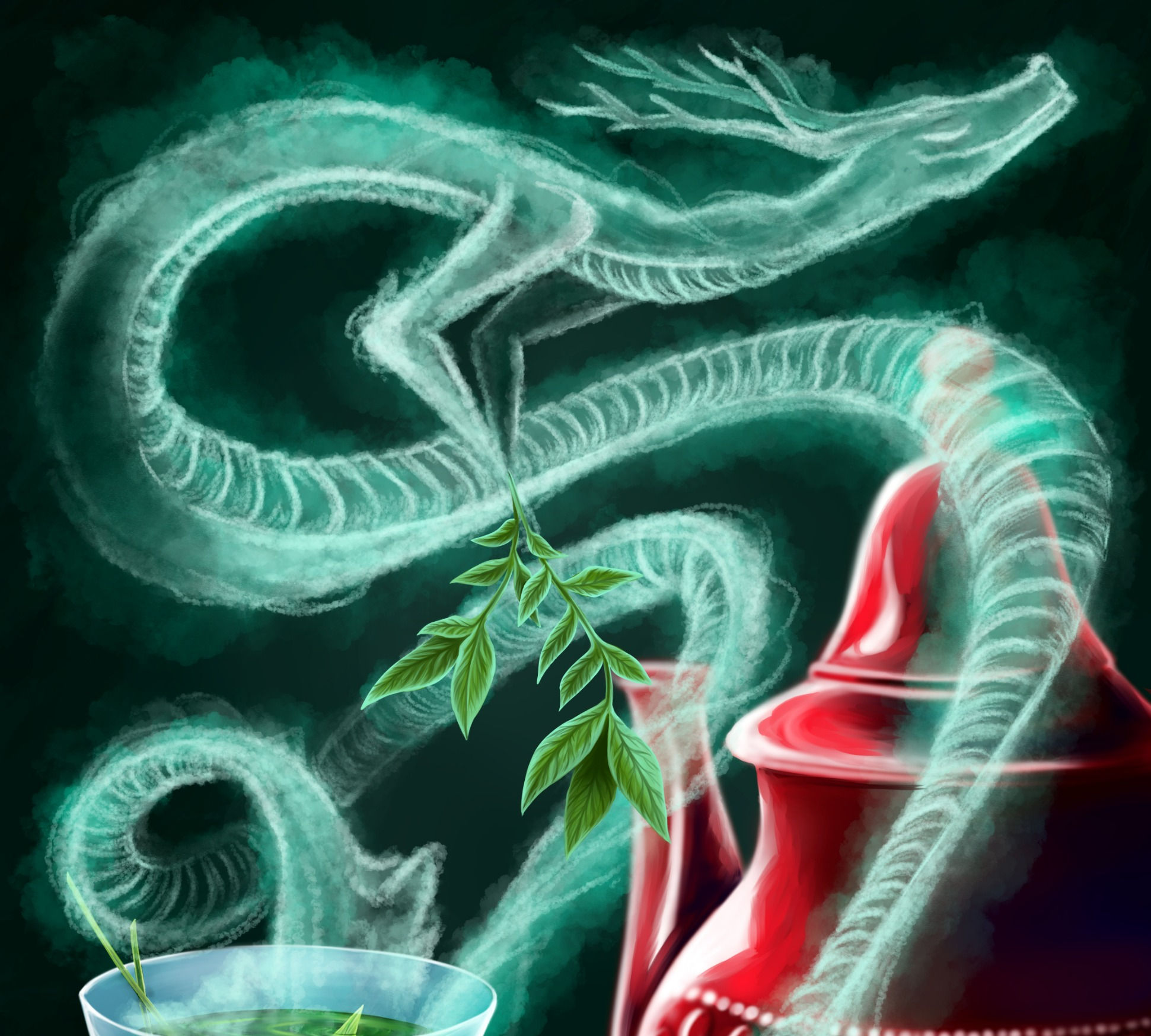 Tea Dragon - Size 11"x17"