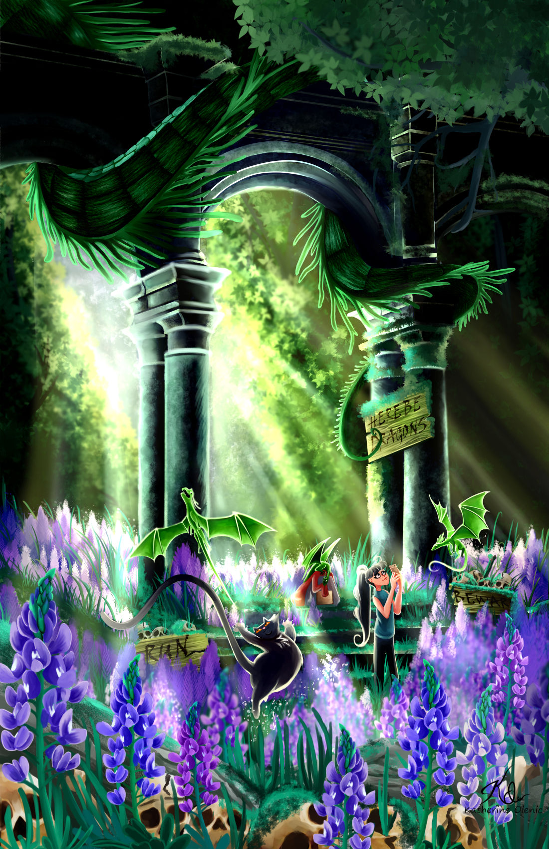 Here be Dragons - Size 11"x17"