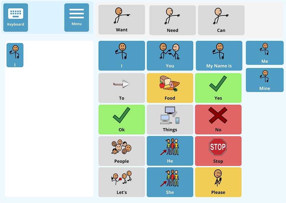 Screenshot of the app design v2