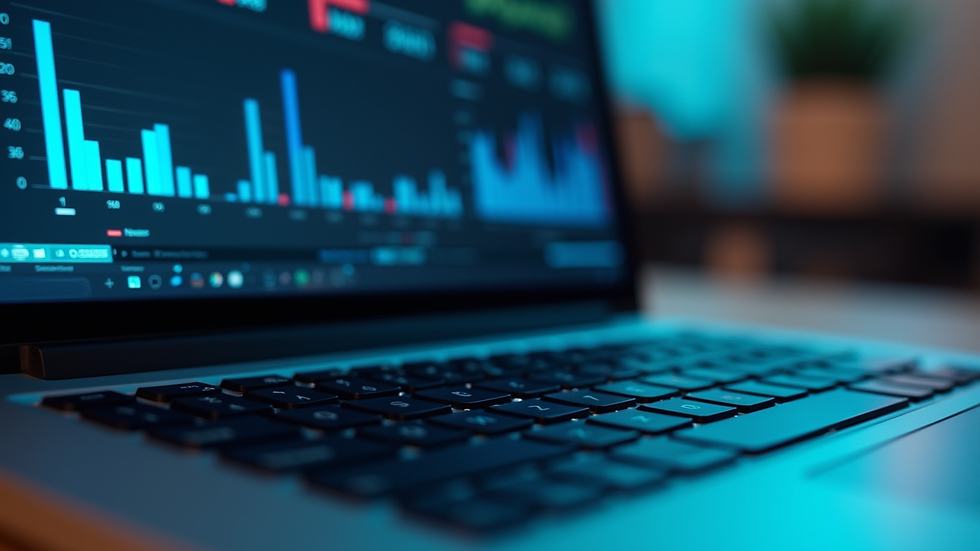 Close-up view of a laptop screen showing a cyber security dashboard